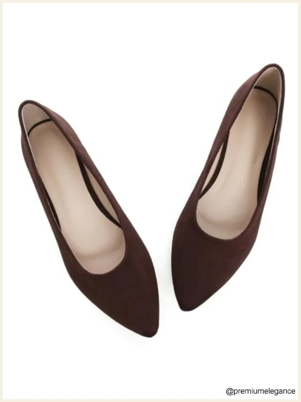 Cute Slip-On Flat Ballet Shoes Soft Suede Pointed Toe Flats Comfortable Dress